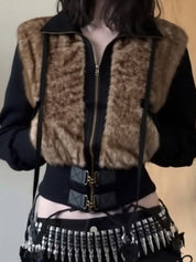Retro-Chic Furry Jacket