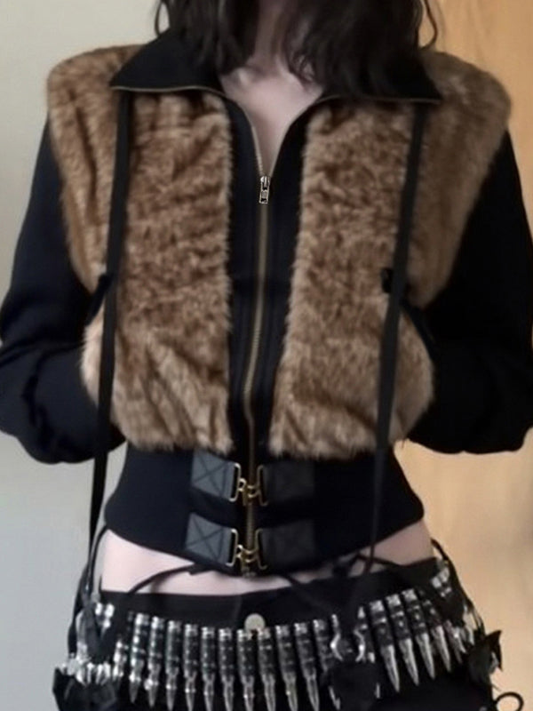 Retro-Chic Furry Jacket