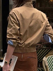 Contrasting Colour Stripe Patchwork Jacket