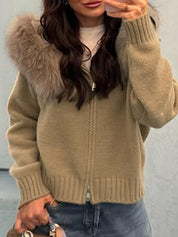 Large Fur-Trimmed Hood Jacket