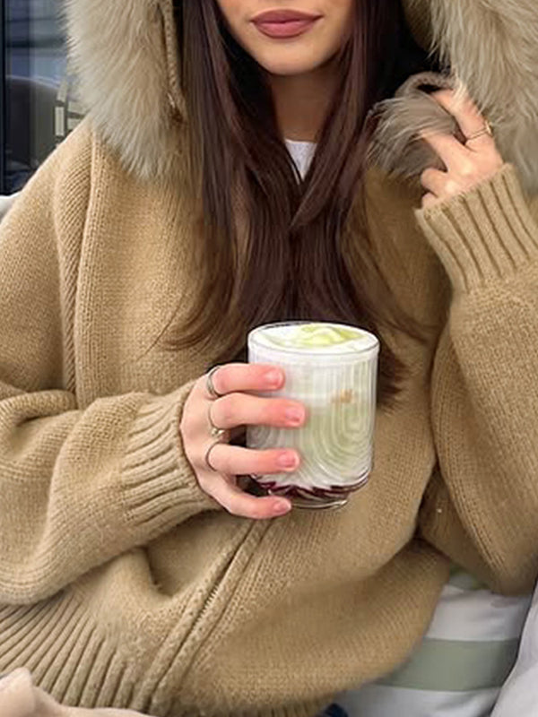 Large Fur-Trimmed Hood Jacket