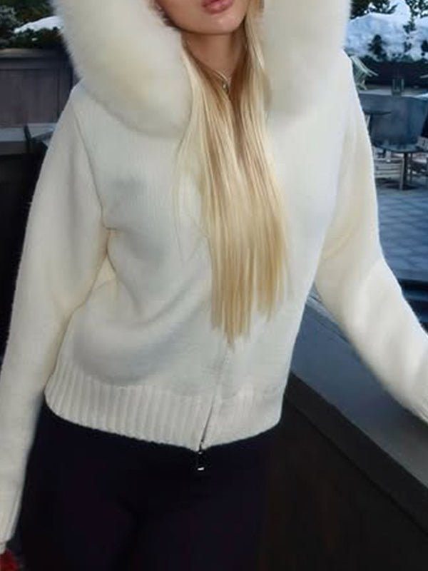 Large Fur-Trimmed Hood Jacket