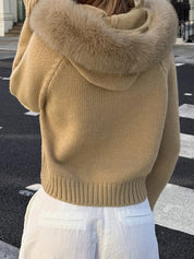 Large Fur-Trimmed Hood Jacket