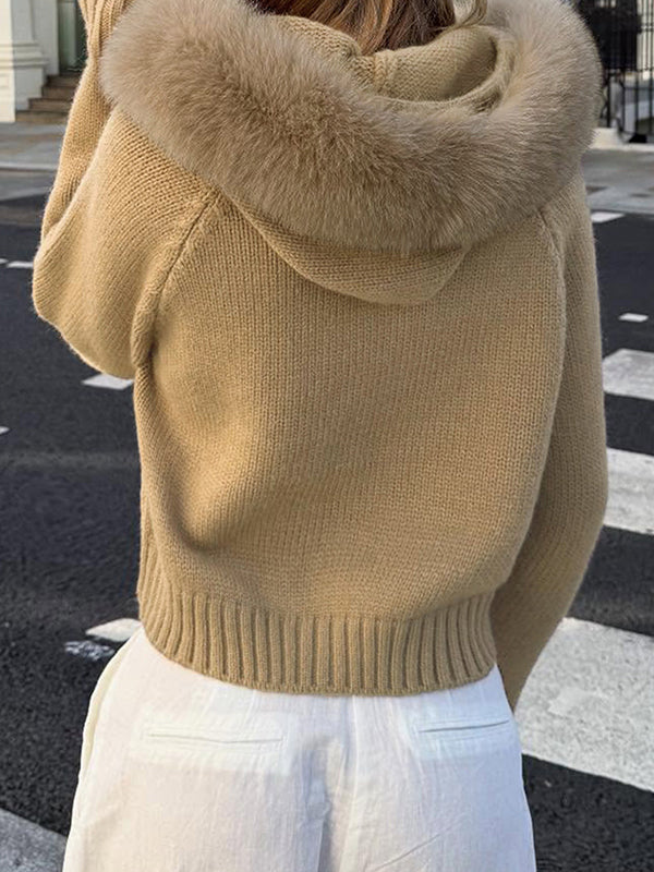Large Fur-Trimmed Hood Jacket
