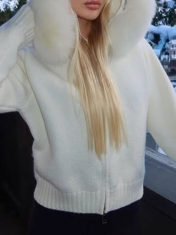 Large Fur-Trimmed Hood Jacket