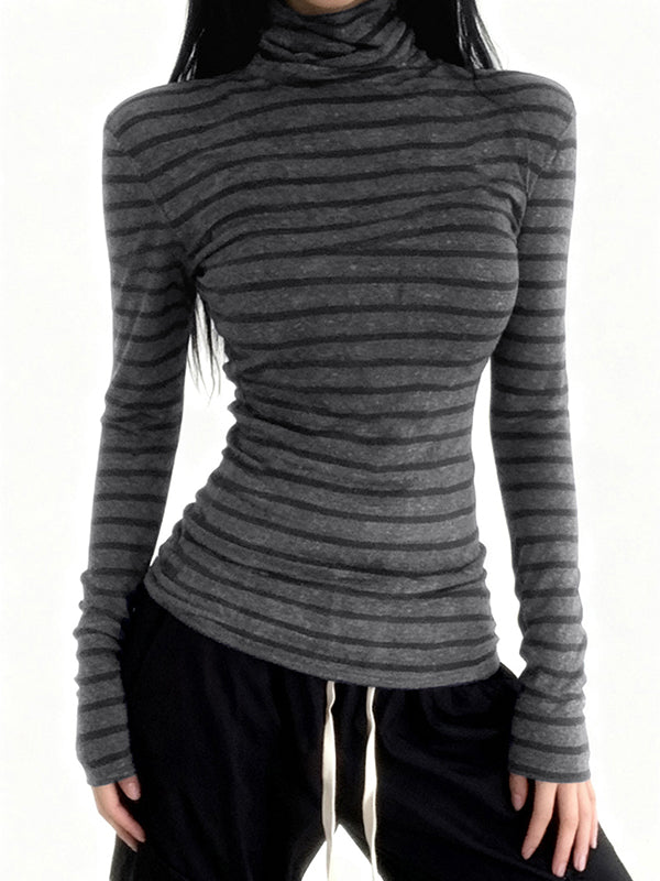 Retro-Inspired Laid-Back Stripes Long Sleeve