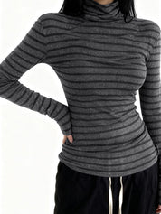 Retro-Inspired Laid-Back Stripes Long Sleeve