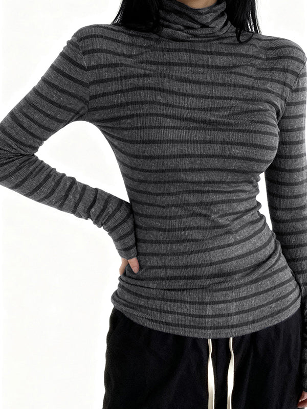 Retro-Inspired Laid-Back Stripes Long Sleeve