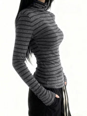 Retro-Inspired Laid-Back Stripes Long Sleeve