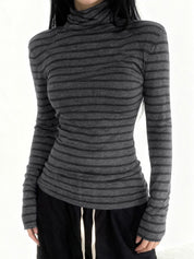 Retro-Inspired Laid-Back Stripes Long Sleeve