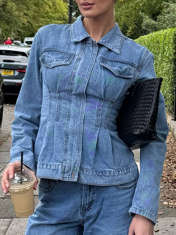 Street-Style Waist Cincher Jacket