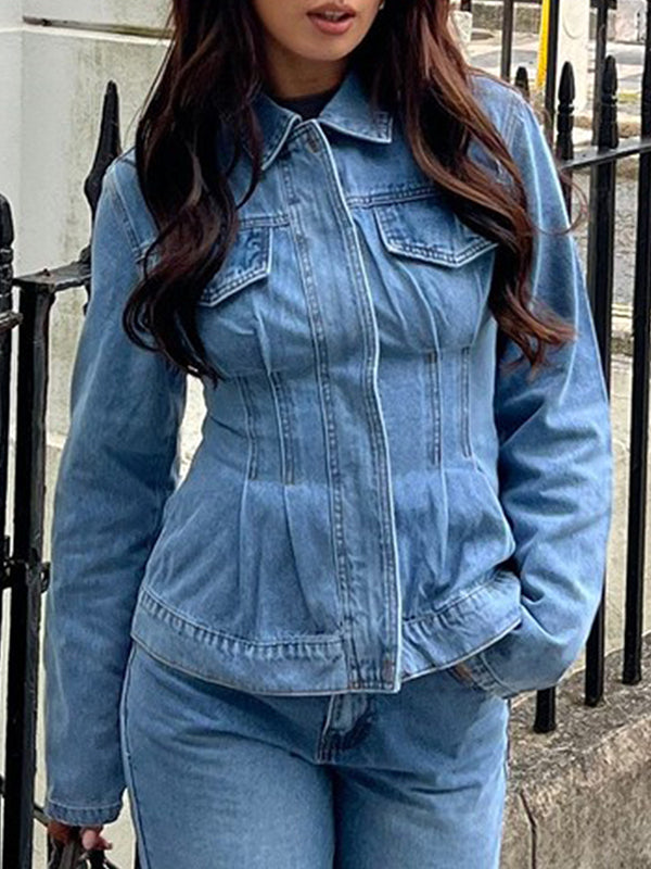 Street-Style Waist Cincher Jacket