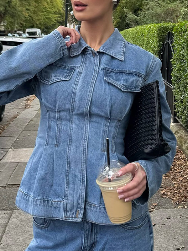 Street-Style Waist Cincher Jacket