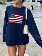 Loose-Fitting Crew Neck Sweaters