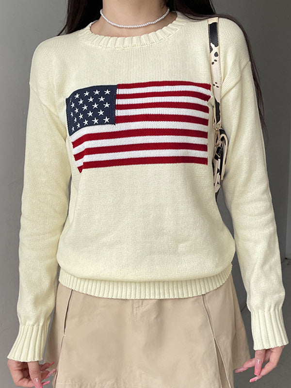 Loose-Fitting Crew Neck Sweaters