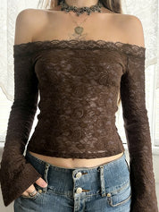 One-Shoulder Bell Sleeves Long Sleeve