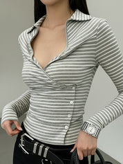 Contrasting Stripes Long Sleeve