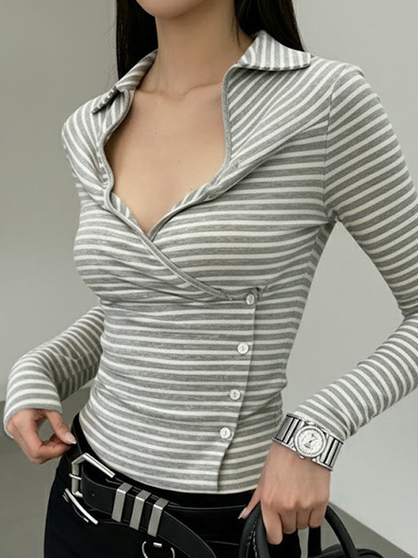 Contrasting Stripes Long Sleeve