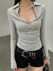 Contrasting Stripes Long Sleeve