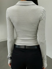 Contrasting Stripes Long Sleeve