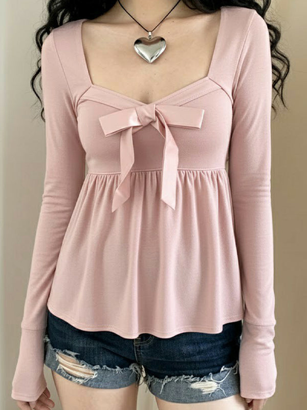 Bow Tie Strap Long Sleeve