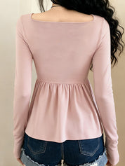 Bow Tie Strap Long Sleeve