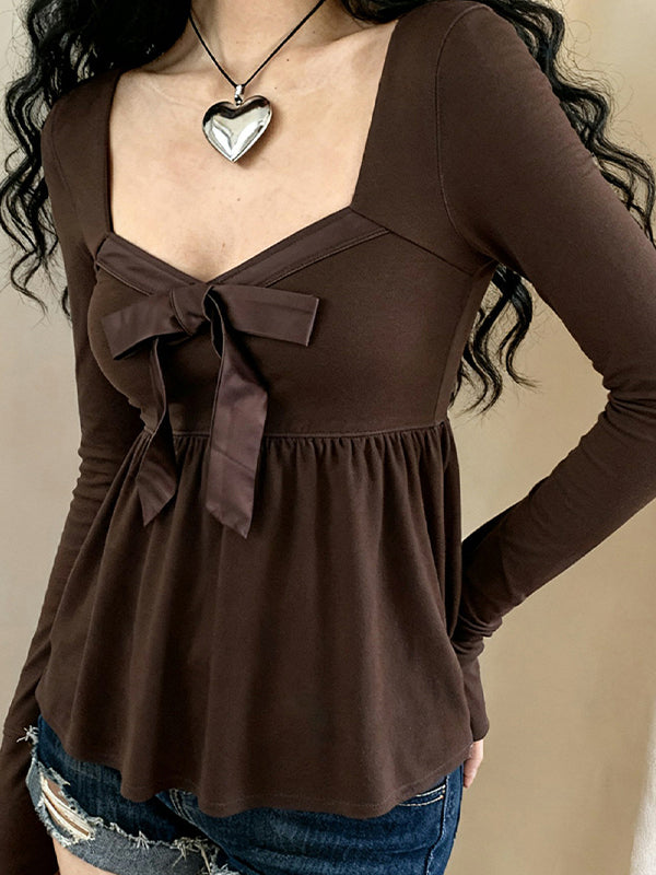 Bow Tie Strap Long Sleeve