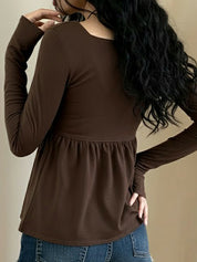 Bow Tie Strap Long Sleeve