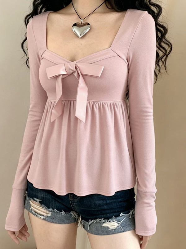 Bow Tie Strap Long Sleeve