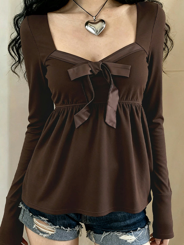 Bow Tie Strap Long Sleeve