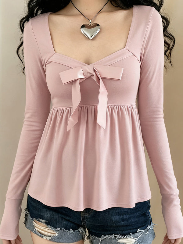 Bow Tie Strap Long Sleeve