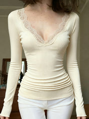 French Vintage Lace Long Sleeve