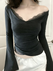 Lace Stitching Long Sleeve