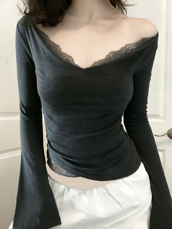 Lace Stitching Long Sleeve