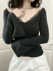 Lace Stitching Long Sleeve