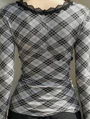 Lace Trim Long Sleeve