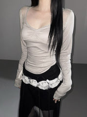 Lace Patchwork Long Sleeve