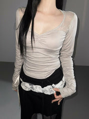 Lace Patchwork Long Sleeve