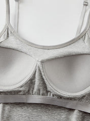 Integrated Padded Threaded Cami Top