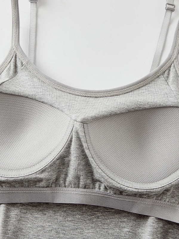 Integrated Padded Threaded Cami Top