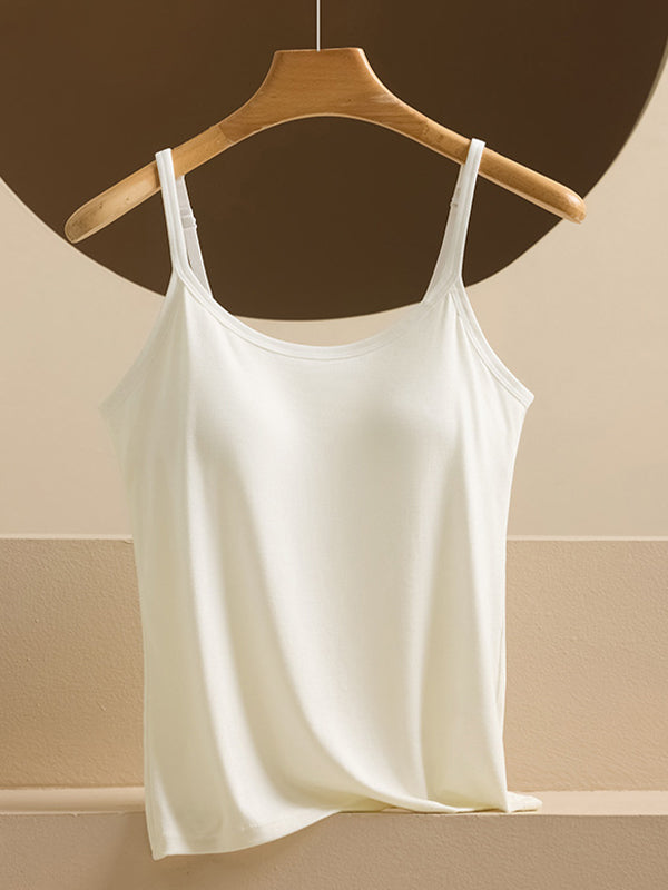Integrated Padded Threaded Cami Top