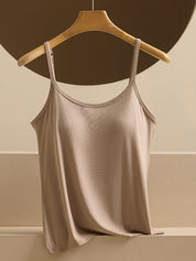 Integrated Padded Threaded Cami Top