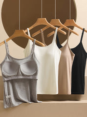Integrated Padded Threaded Cami Top
