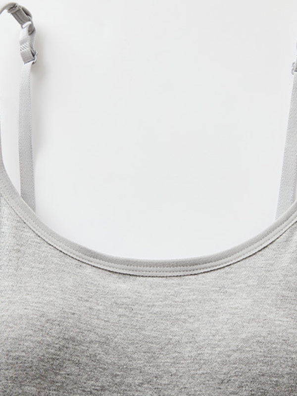 Integrated Padded Threaded Cami Top