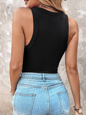 Bra-Style Round Neckline Tank Top