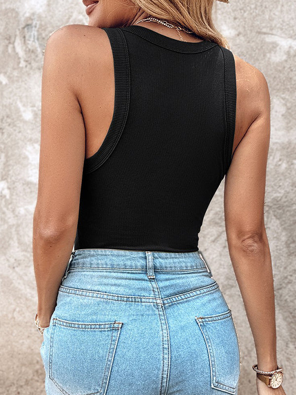 Bra-Style Round Neckline Tank Top