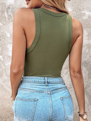 Bra-Style Round Neckline Tank Top