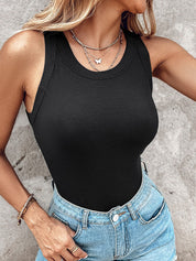 Bra-Style Round Neckline Tank Top
