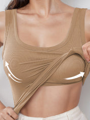 Padded Wide Shoulder Straps Tank Top