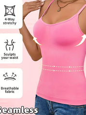 Seamless U-Back Top with Built-in Bra